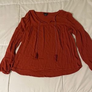 Burnt Orange long sleeve shirt